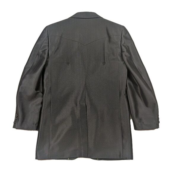 Vintage Mesquite Niver Western Wear Men’s Blazer Sport Coat Size 36R Gray Yoke - Picture 5 of 14
